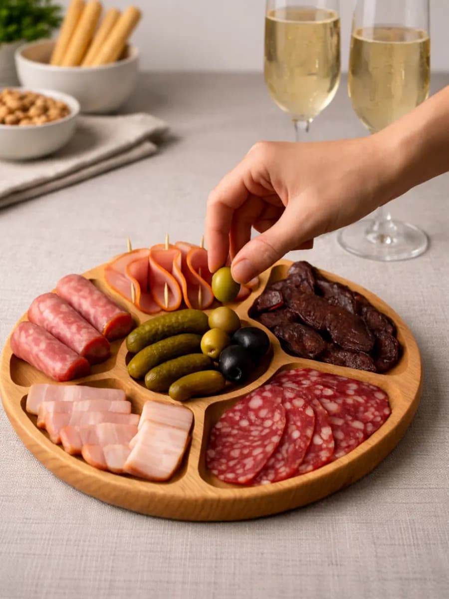 Менажница деревянная посуда для сервировки