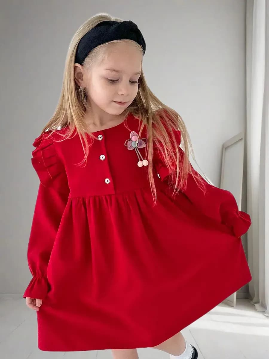 Платье нарядное с длинным рукавом