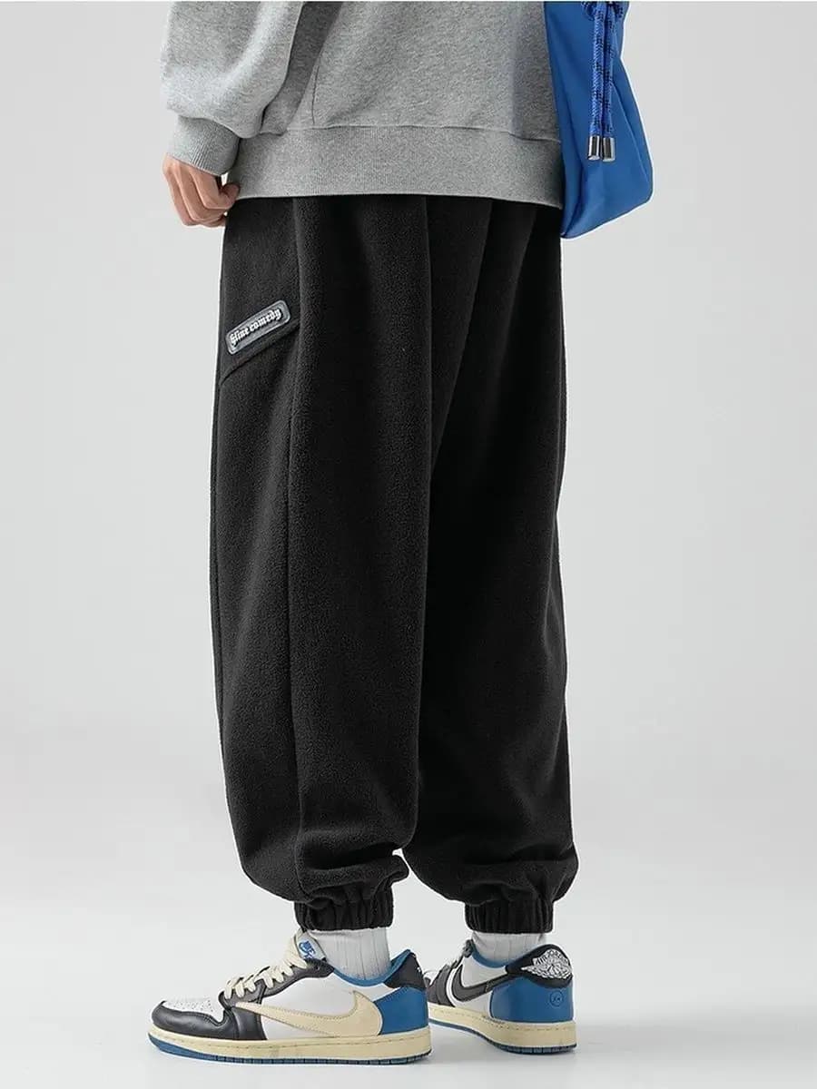 Штаны спортивные флисовые оверсайз теплые