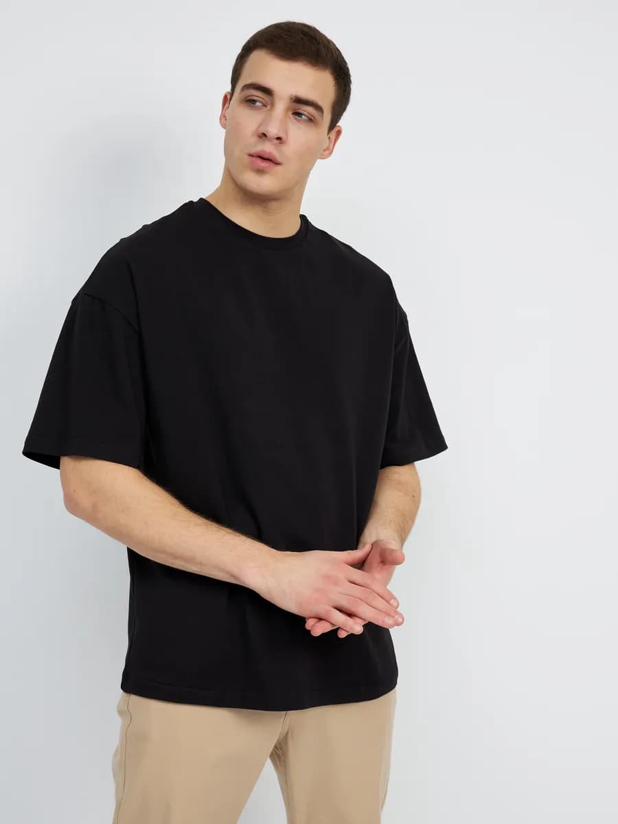 Футболка базовая мужская плотная оверсайз хлопок