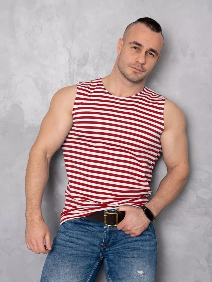 Майка тельняшка афганка Росгвардия краповая