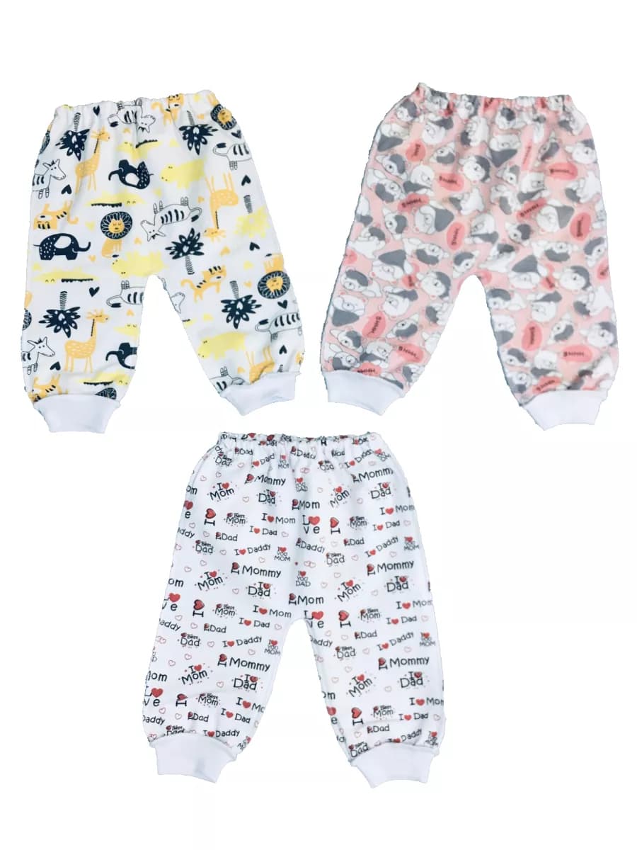 Штанишки для новорожденных из футера, с начесом