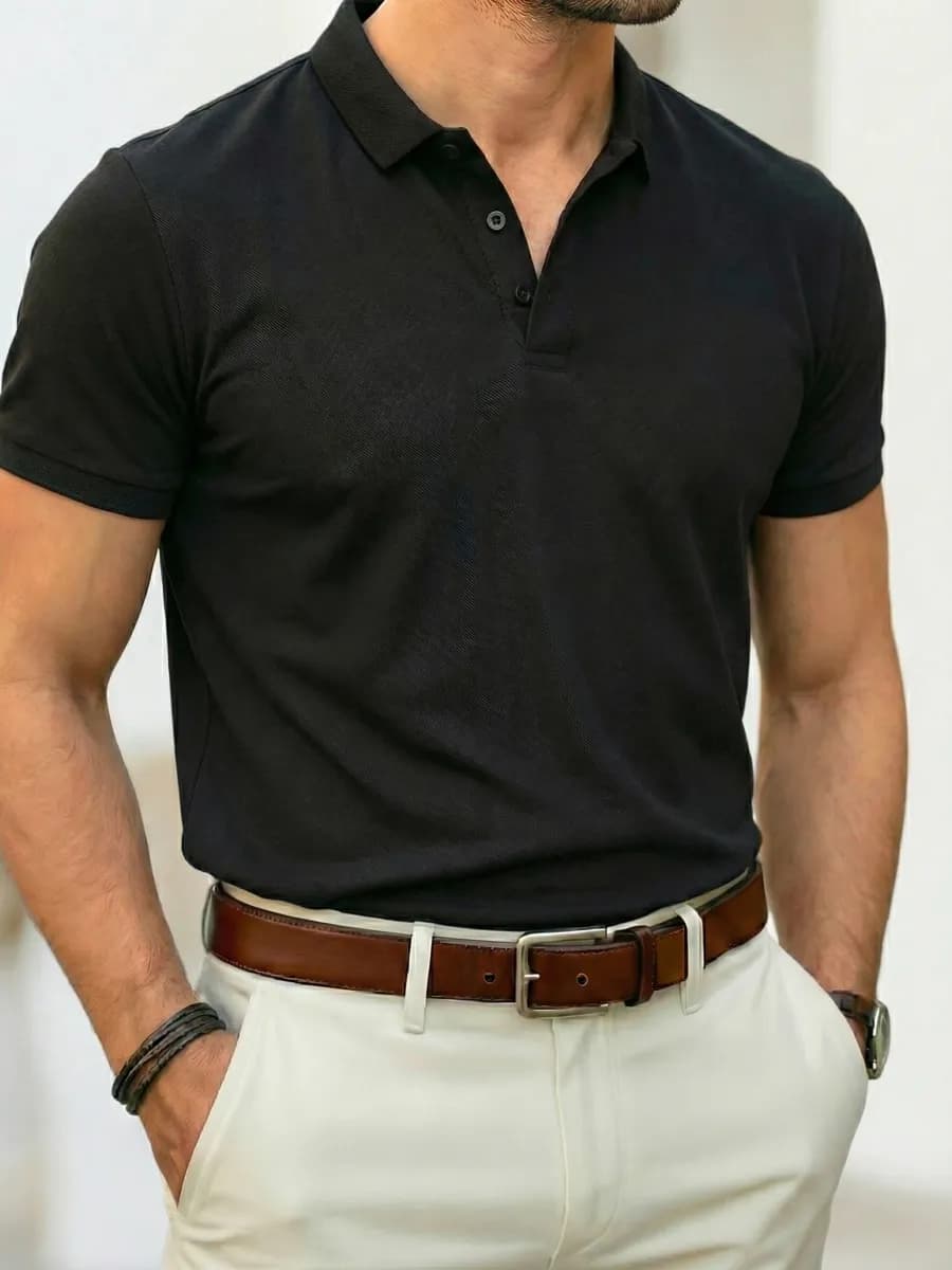 Футболка поло базовая хлопок