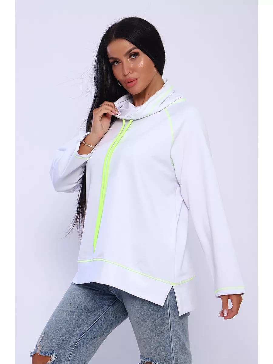 Свитшот оверсайз белый хлопок