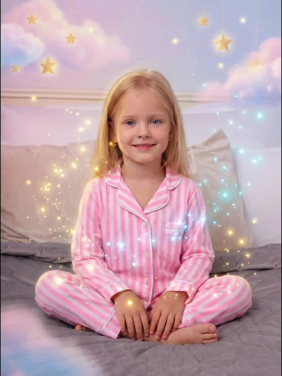 Пижама со штанами и рубашкой для девочки
