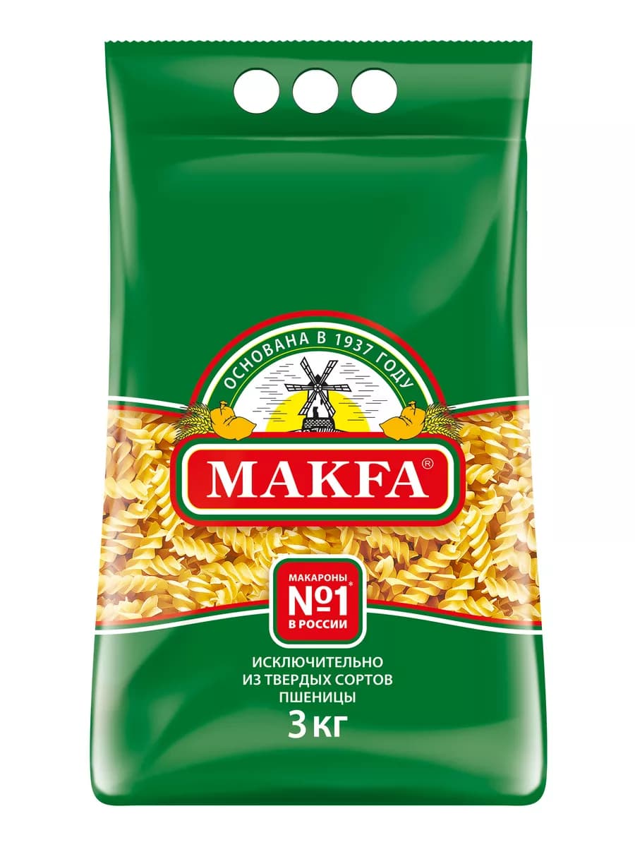 Макароны Спирали 3 кг