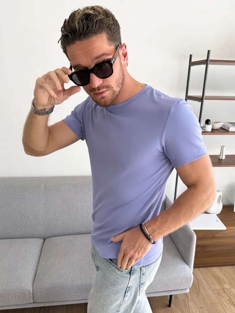 Футболка хлопок однотонная базовая с коротким рукавом