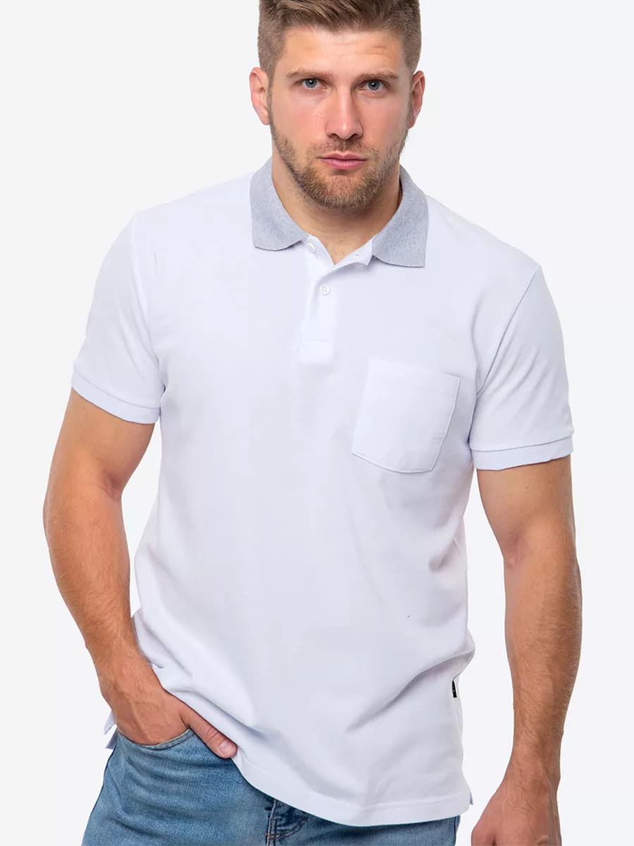 Футболка поло с коротким рукавом хлопок