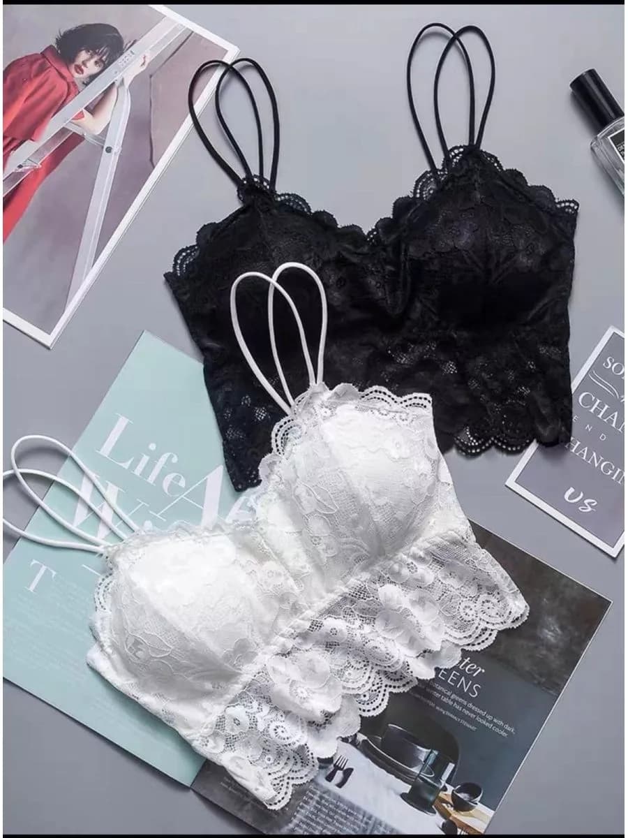 Женский бюстгальтер-топ кружевной комплект 2шт