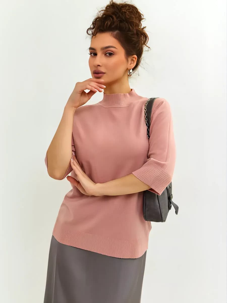 Джемпер Водолазка с коротким рукавом