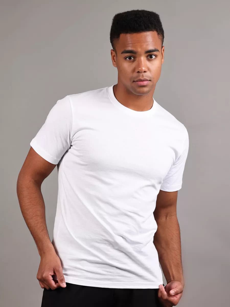 Футболка белая однотонная хлопок
