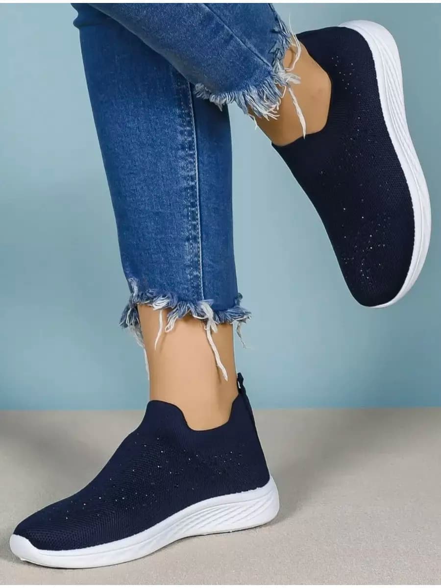 Кроссовки женские Слипоны Тряпочные кроссовки для спорта