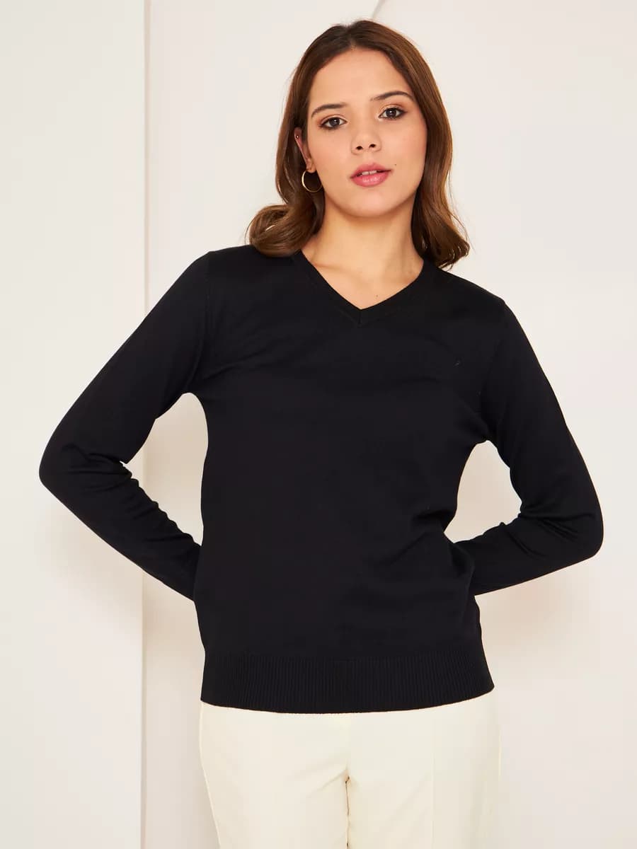 Пуловер с длинным рукавом