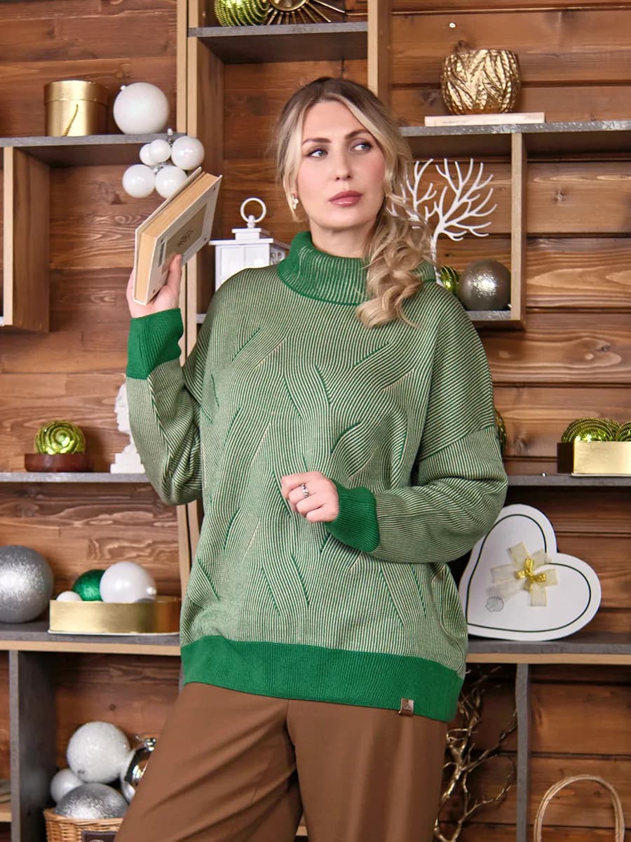 Джемпер женский с горлом Колос