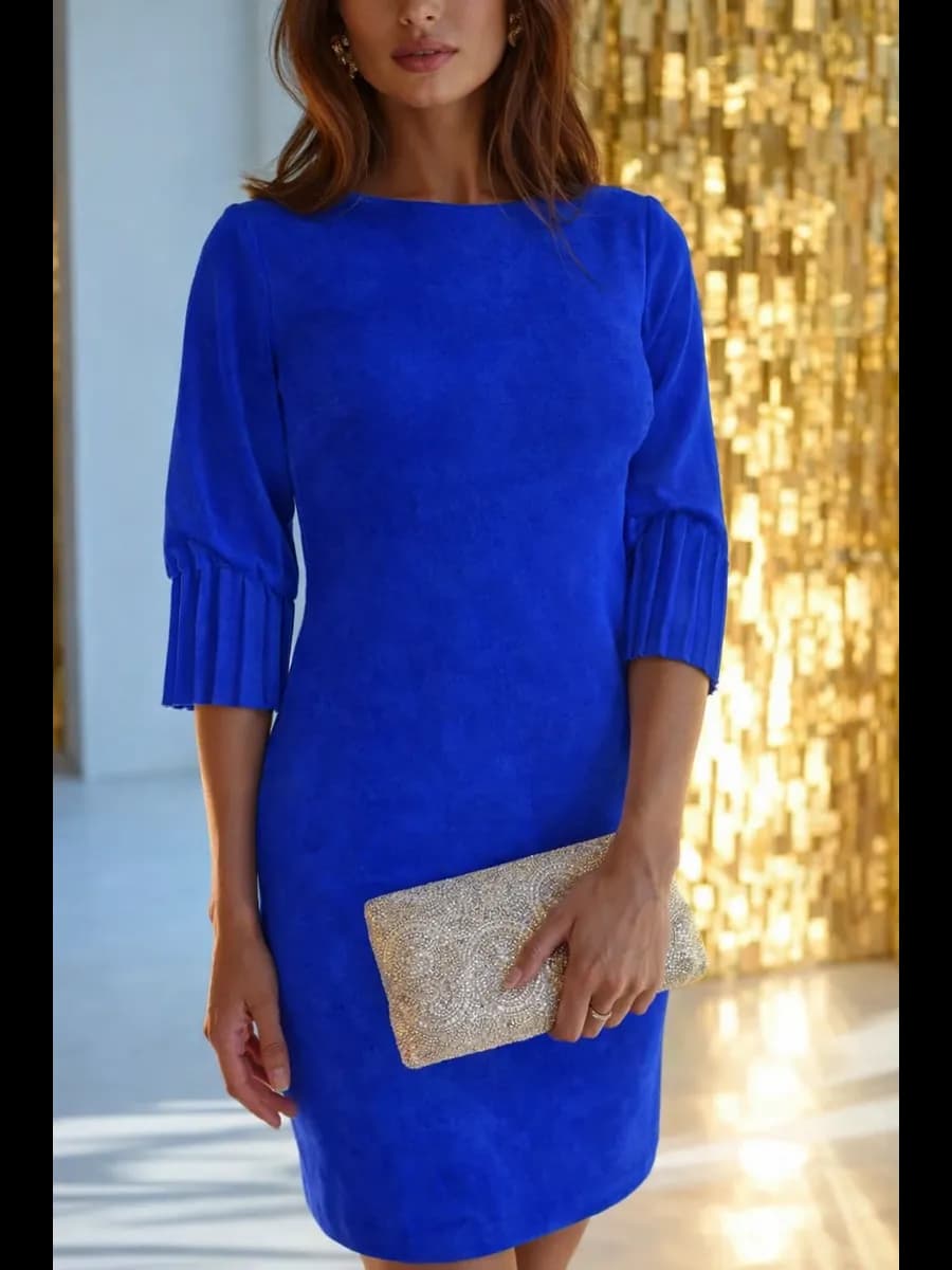 Платье повседневное офисное теплое