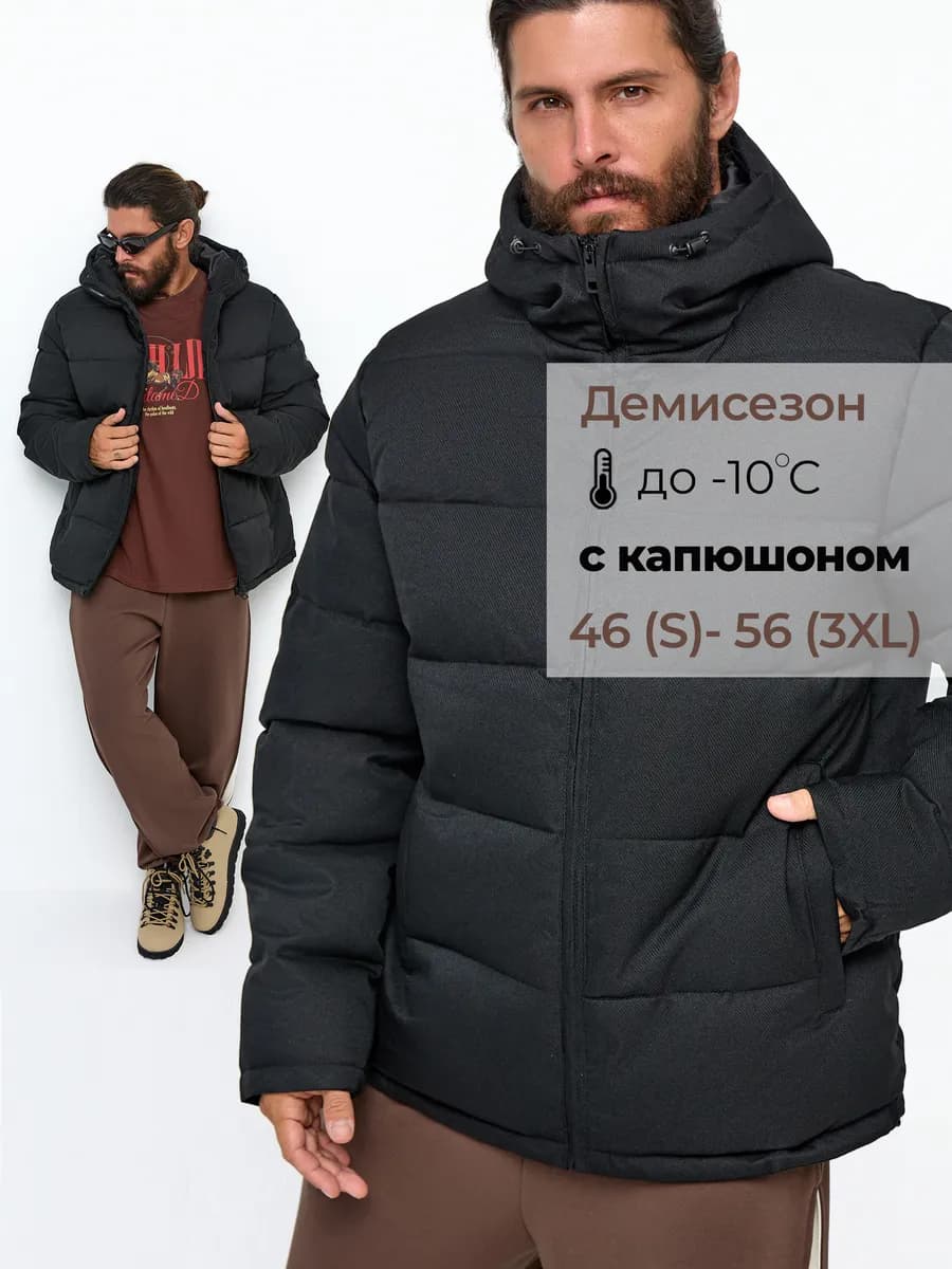 Куртка с капюшоном демисезонная зима