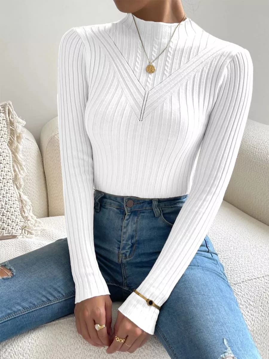 Водолазка в рубчик