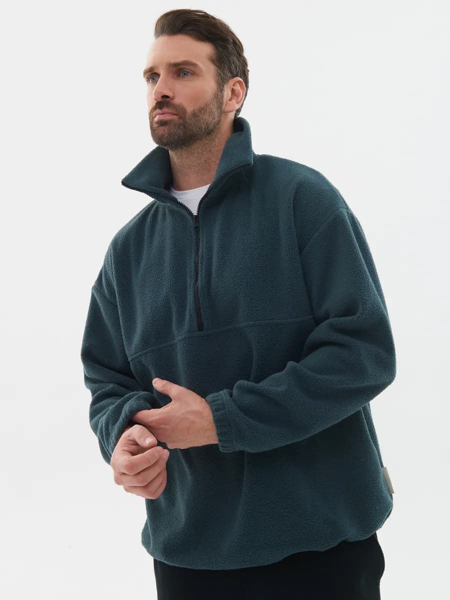 Толстовка оверсайз джемпер на молнии