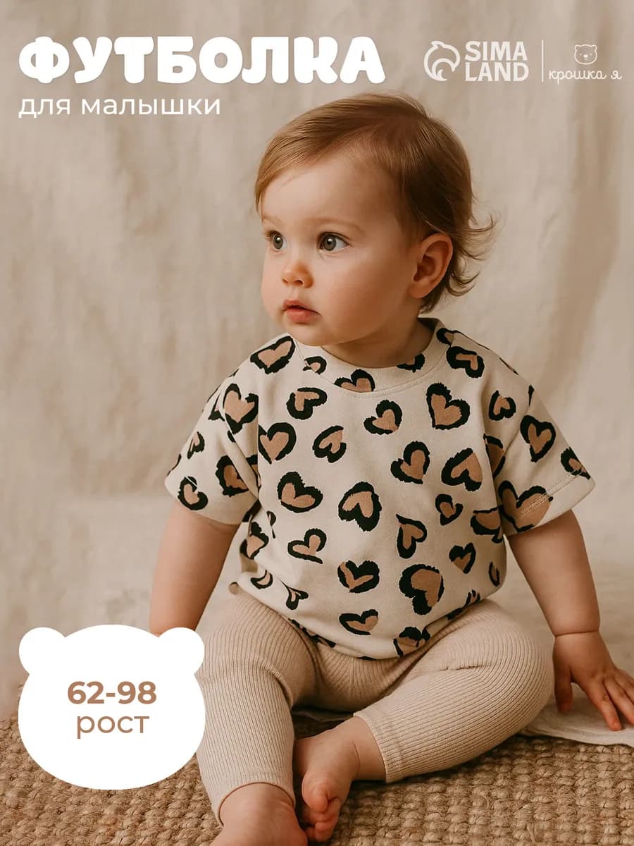 Футболка для новорожденных хлопковая