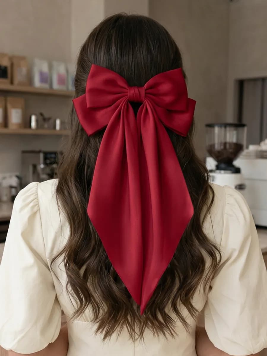 Большой бант для волос на заколке y2k coquette