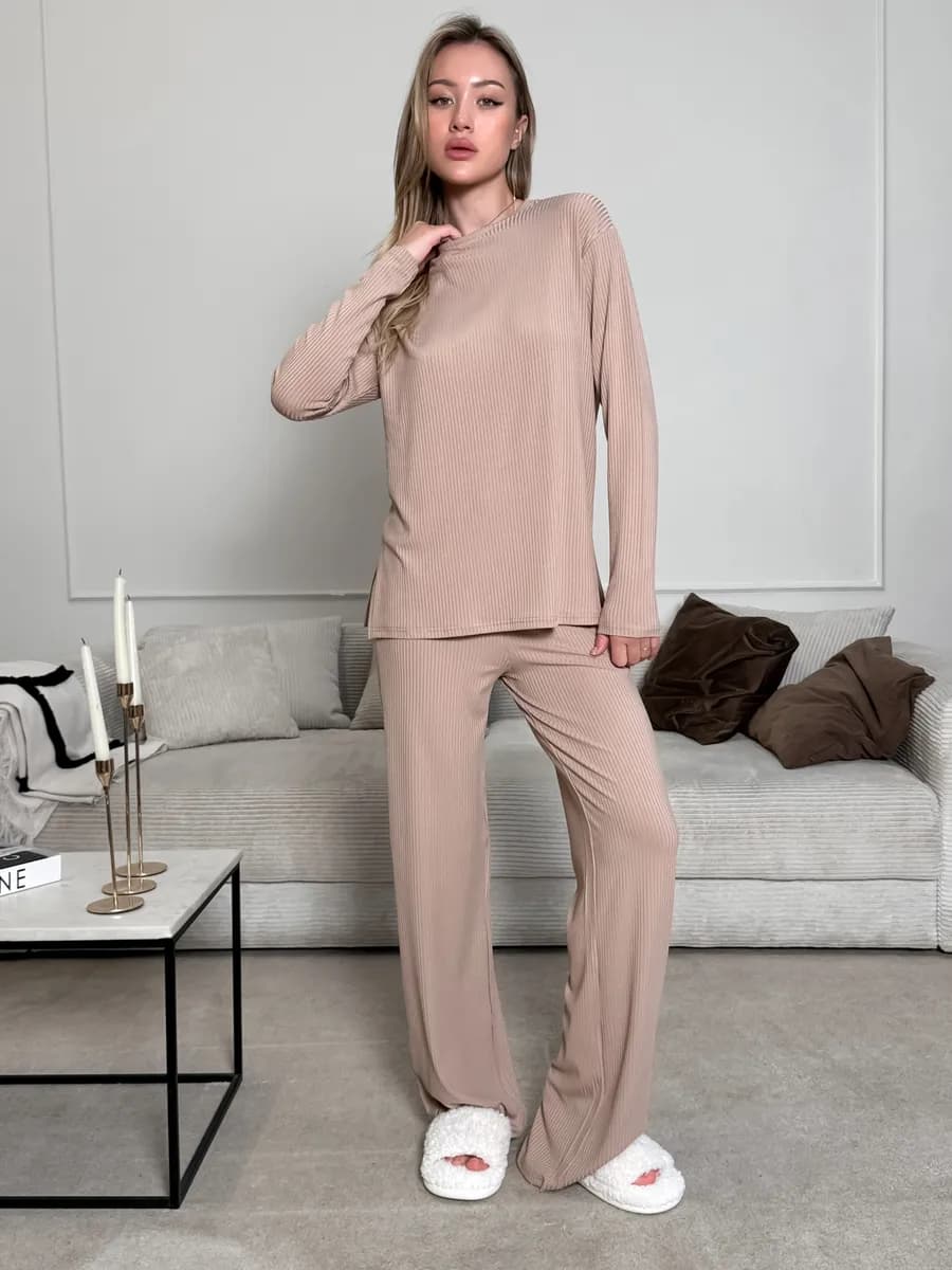 Костюм лапша трикотажный домашний