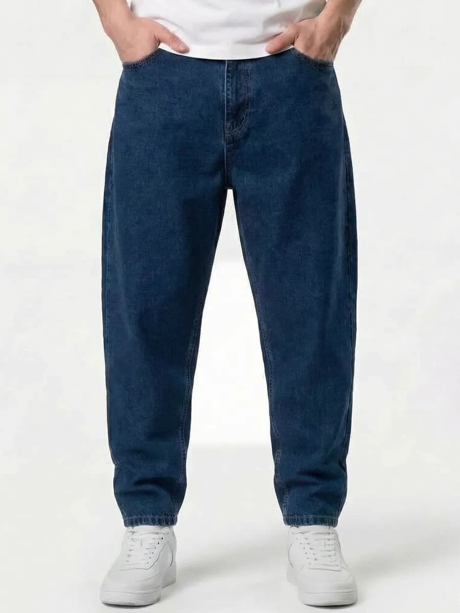 Джинсы бананы широкие