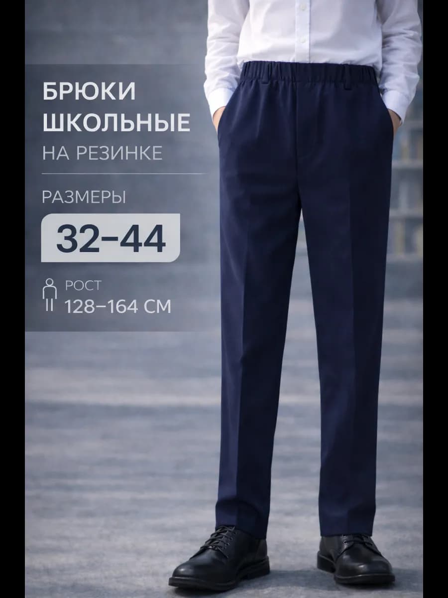 Брюки школьные для подростка классические на 1 сентября