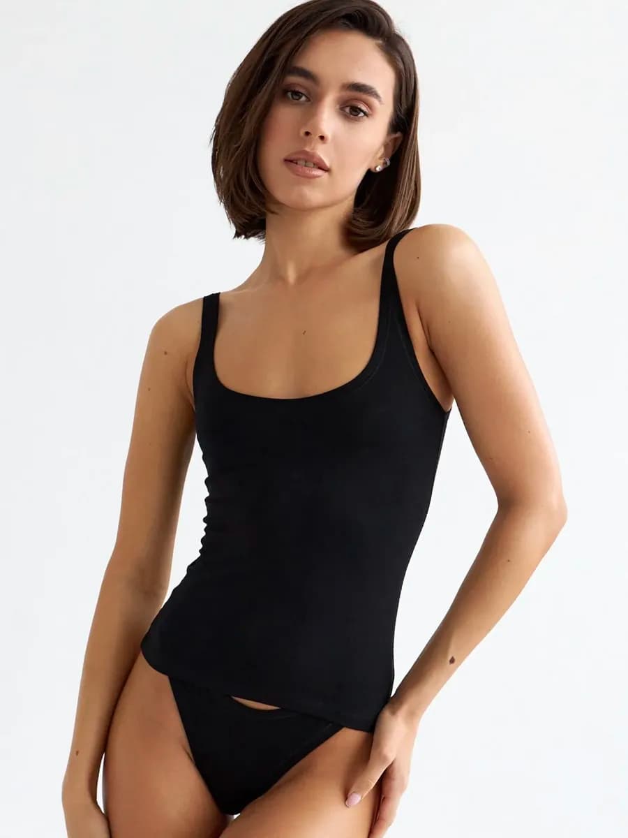 Майка бельевая облегающая хлопок