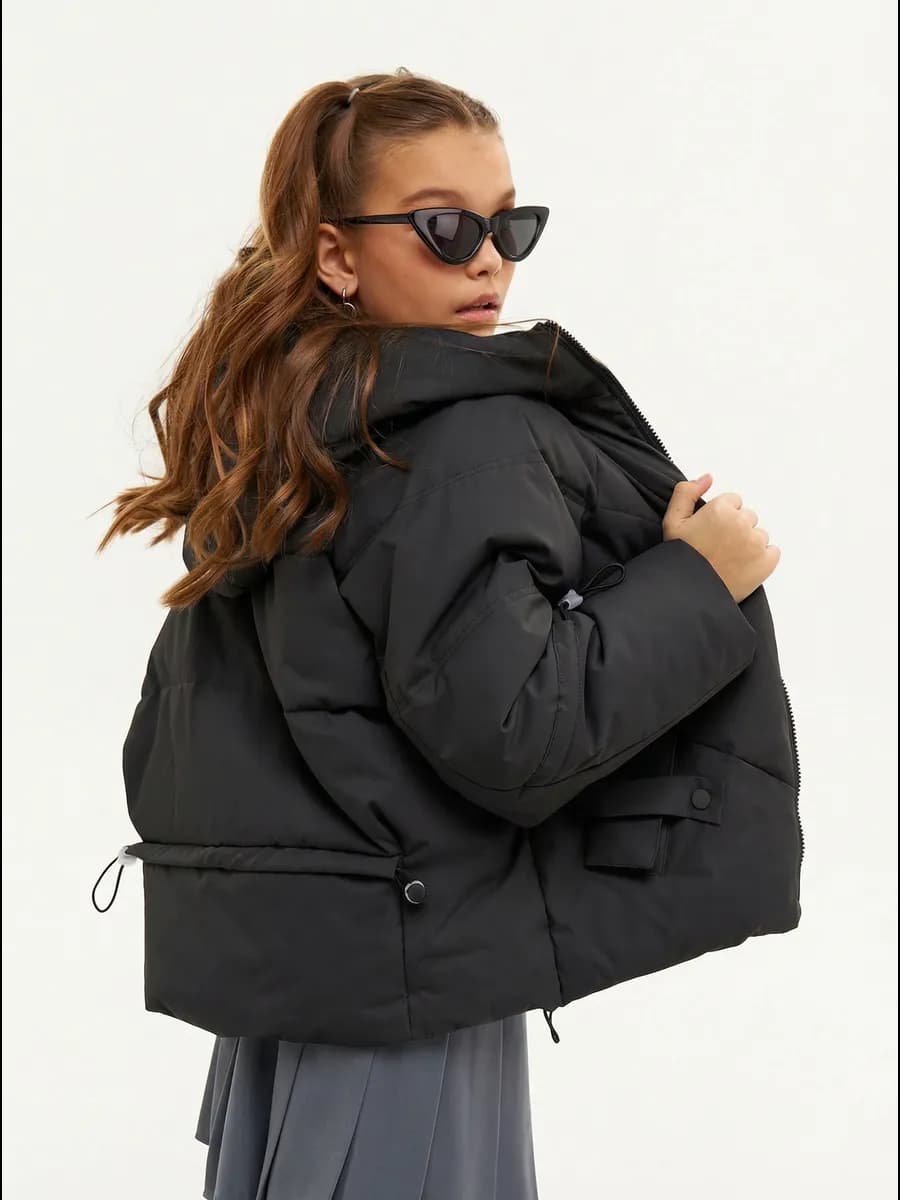 Куртка демисезонная утепленная на подростка оверсайз