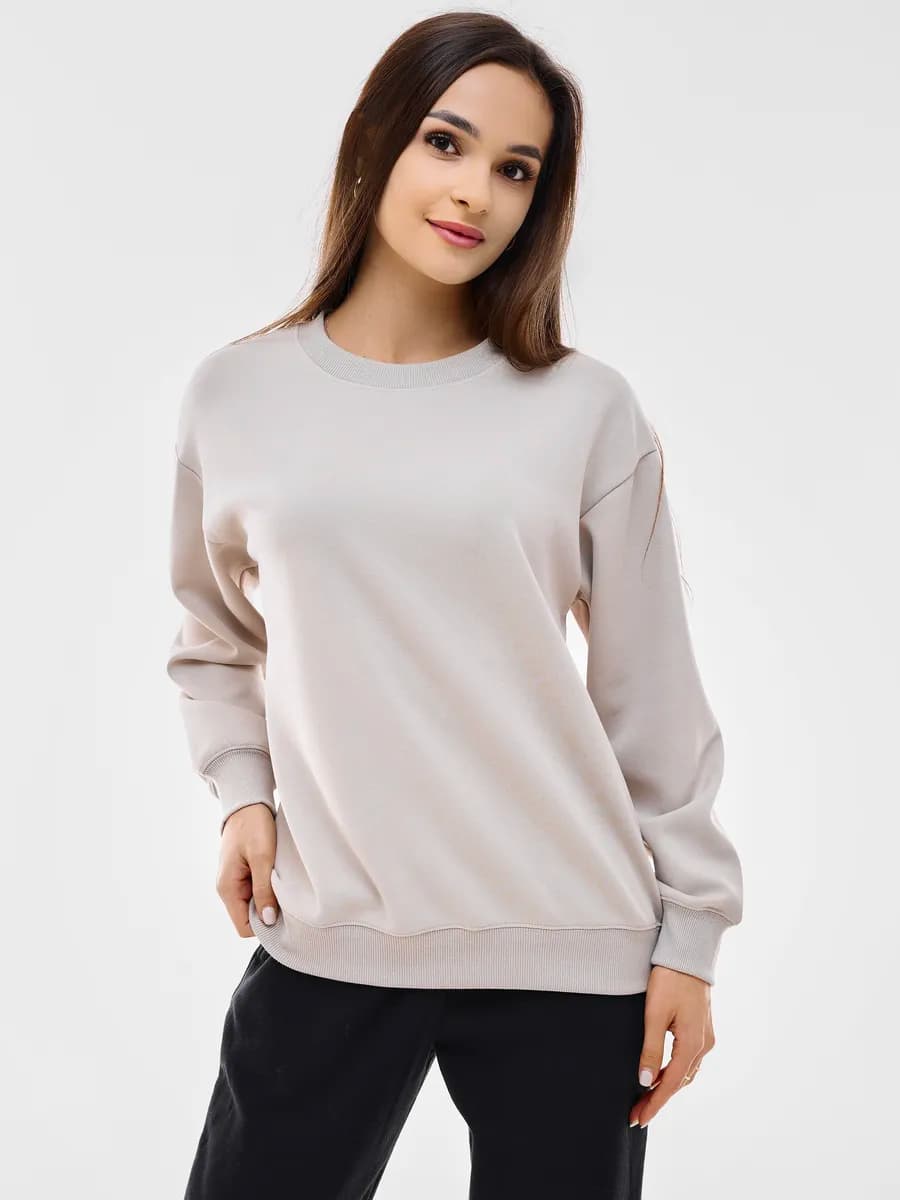 Свитшот женский оверсайз, кофта базовая,толстовка без принта