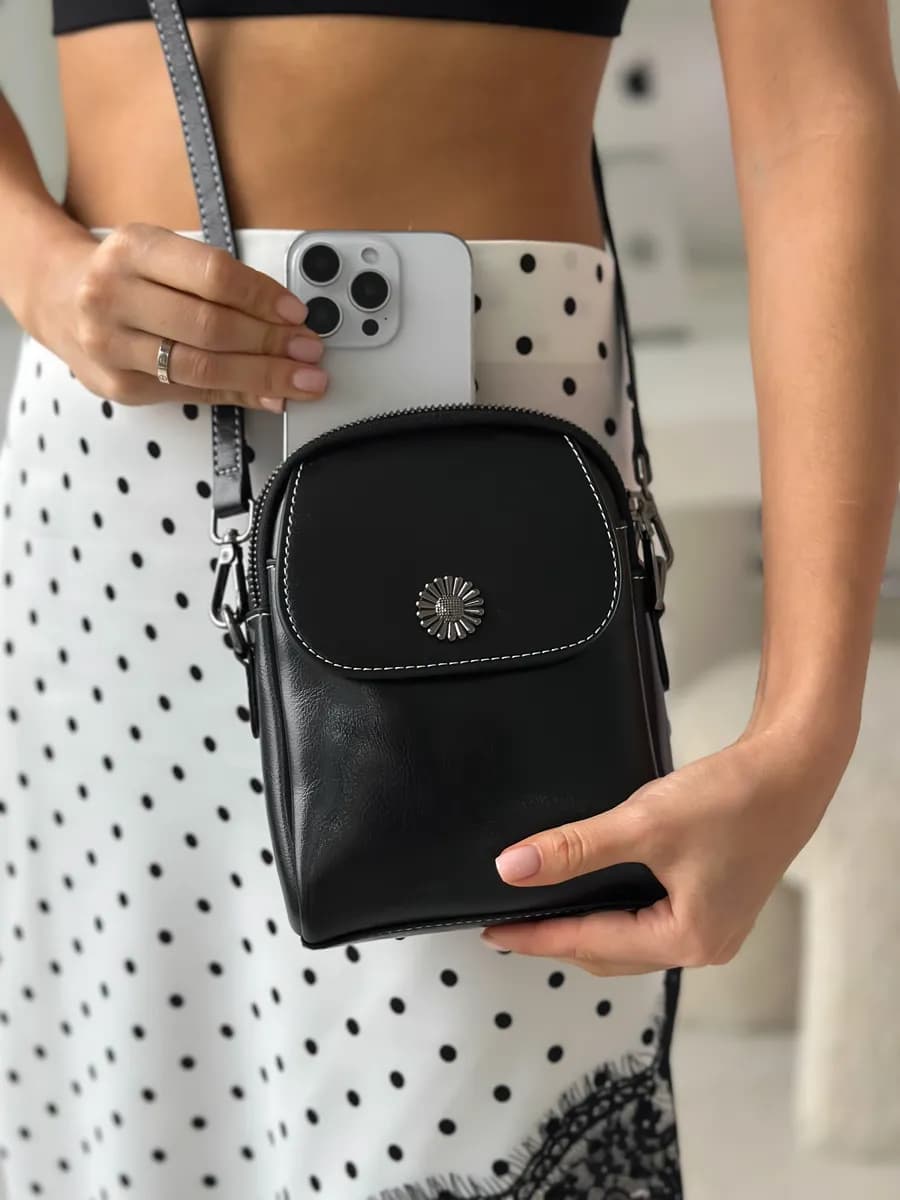 Сумка маленькая через плечо натуральная кожа