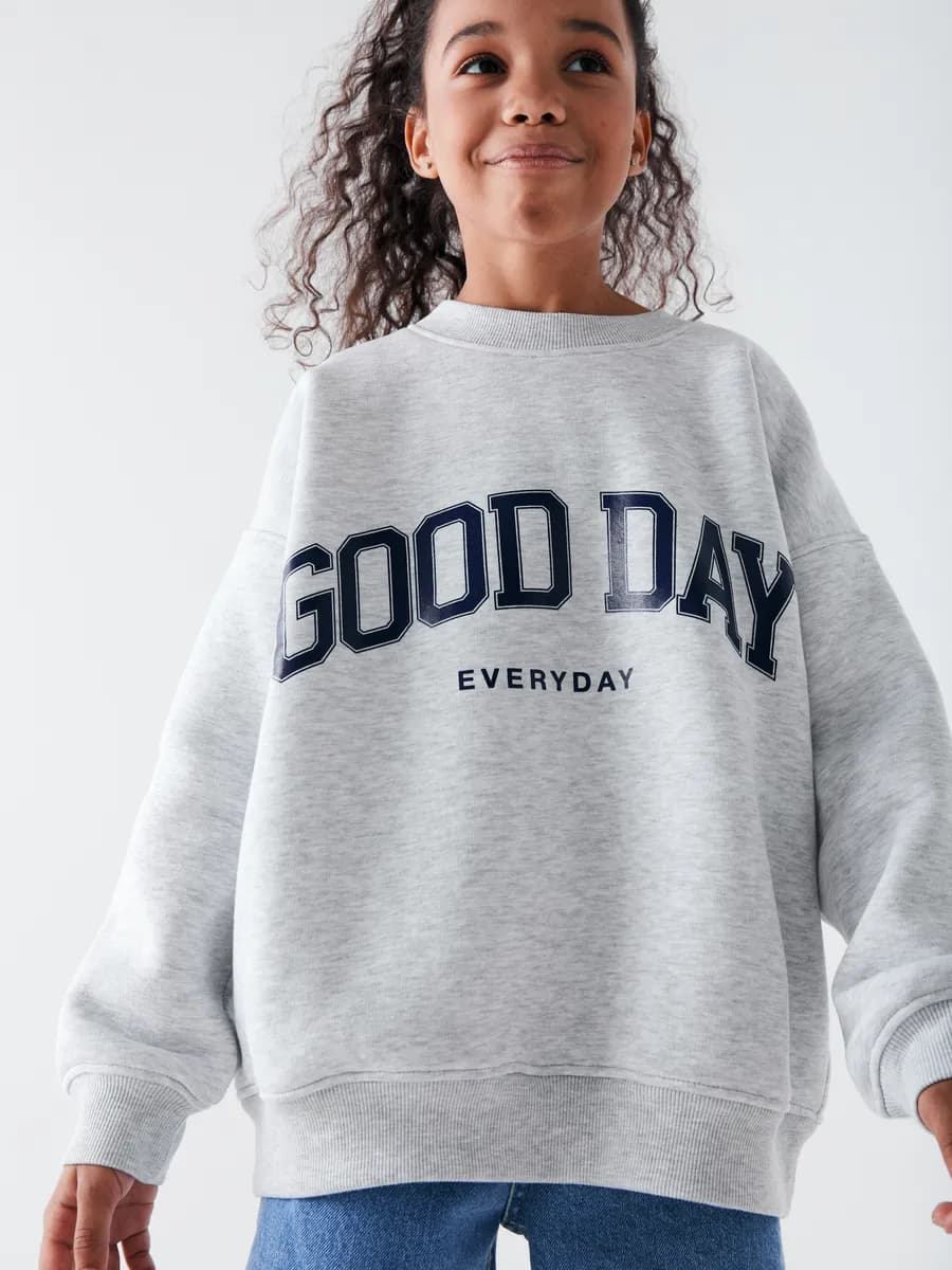 Свитшот оверсайз кофта без начеса толстовка подростковая