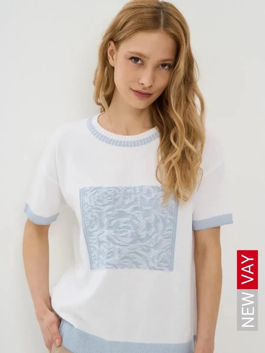 Джемпер летний с коротким рукавом хлопок