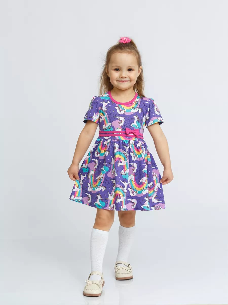 Платье трикотажное в садик