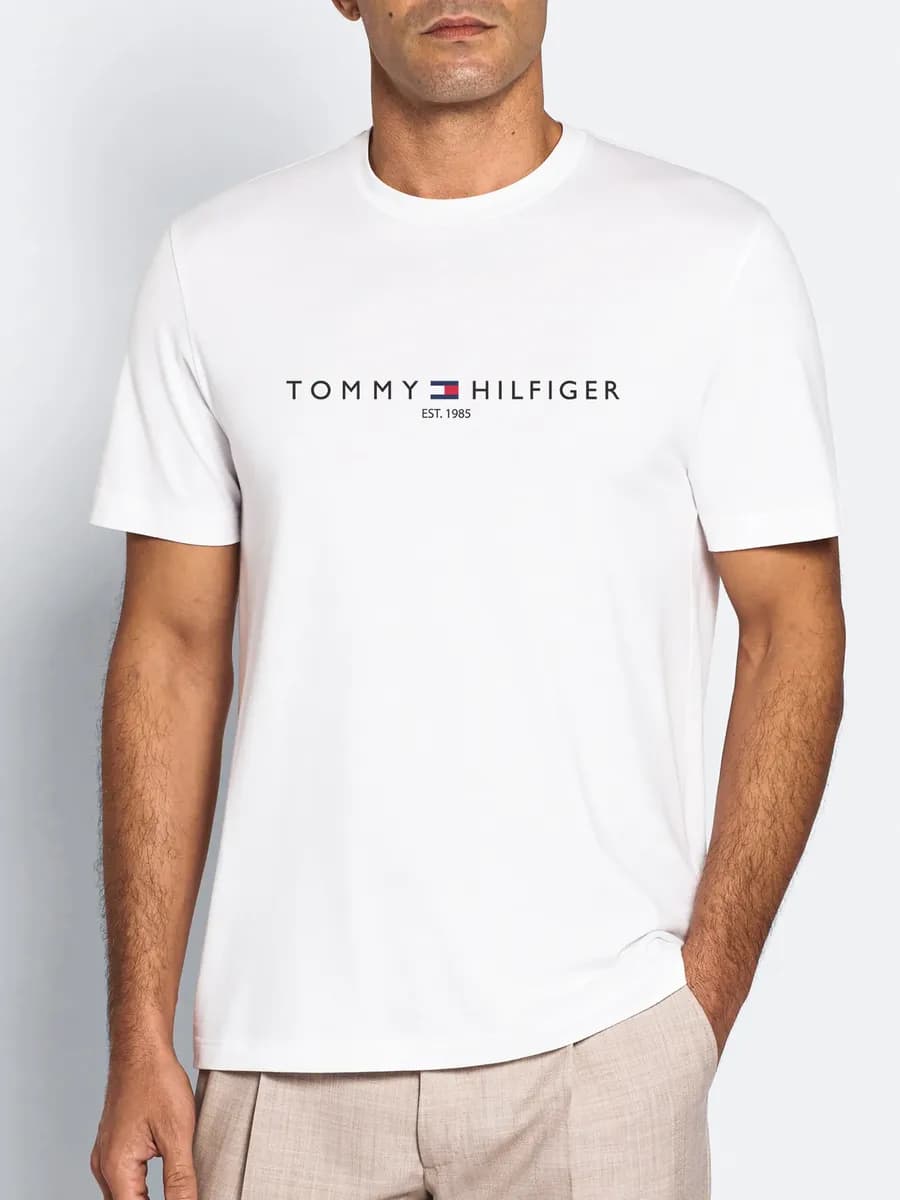 Футболка с принтом базовая плотная хлопок