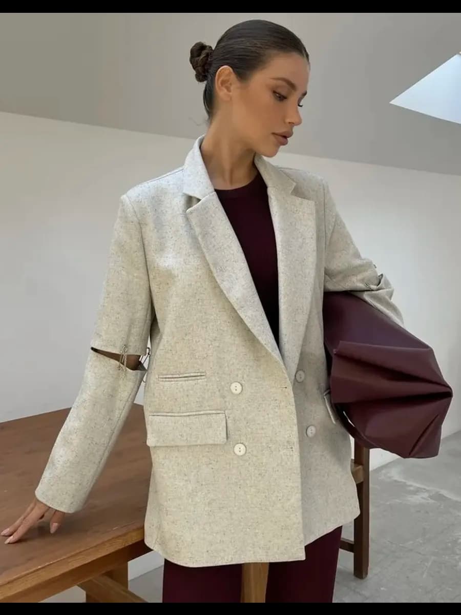 Пиджак оверсайз съемные рукава