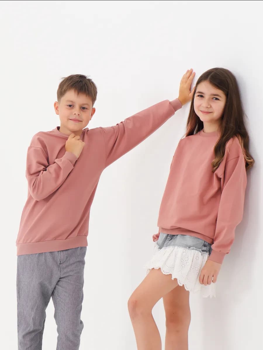 Свитшот детский базовый облегченный оверсайз