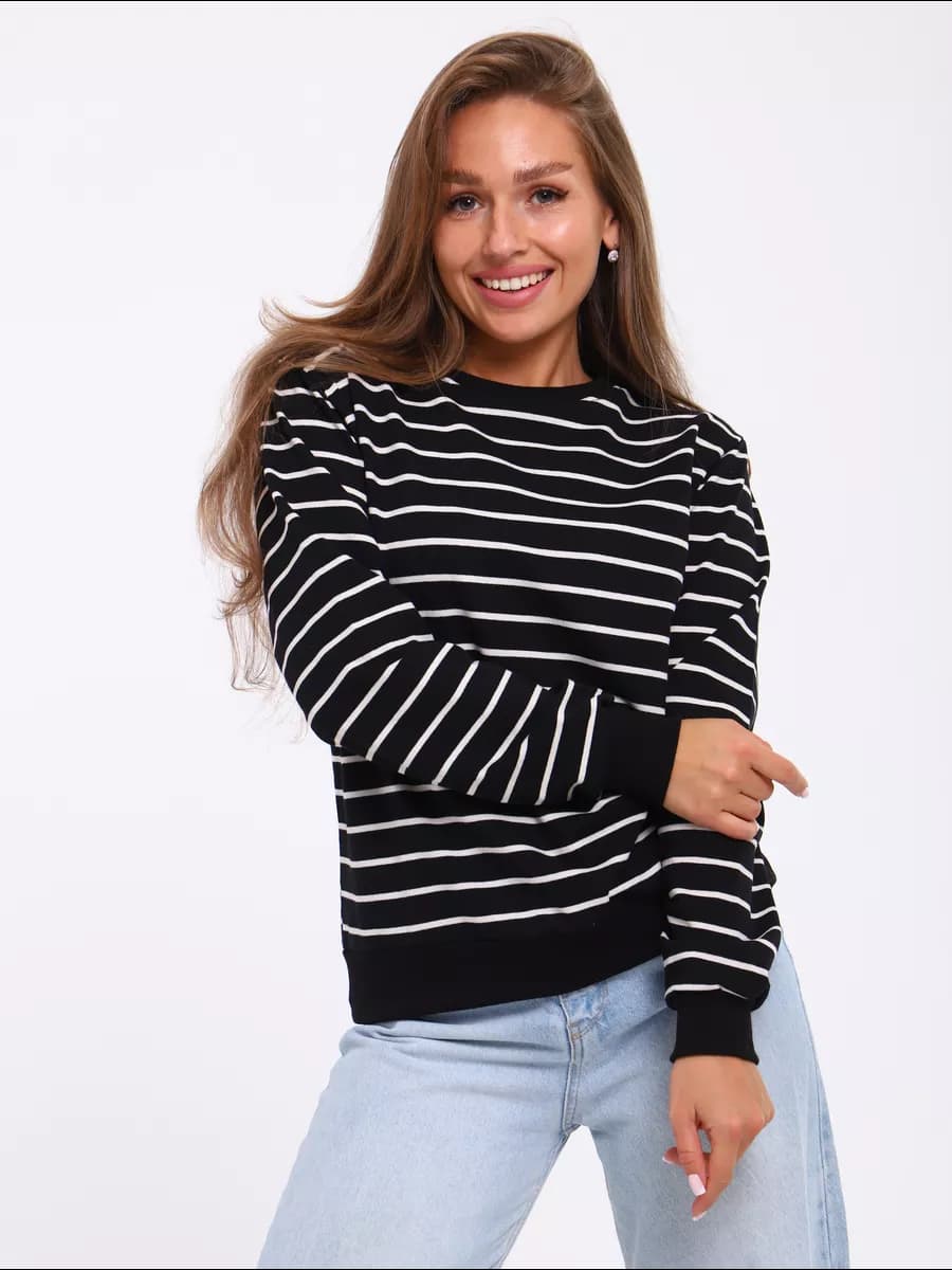 Свитшот в полоску кофта тельняшка