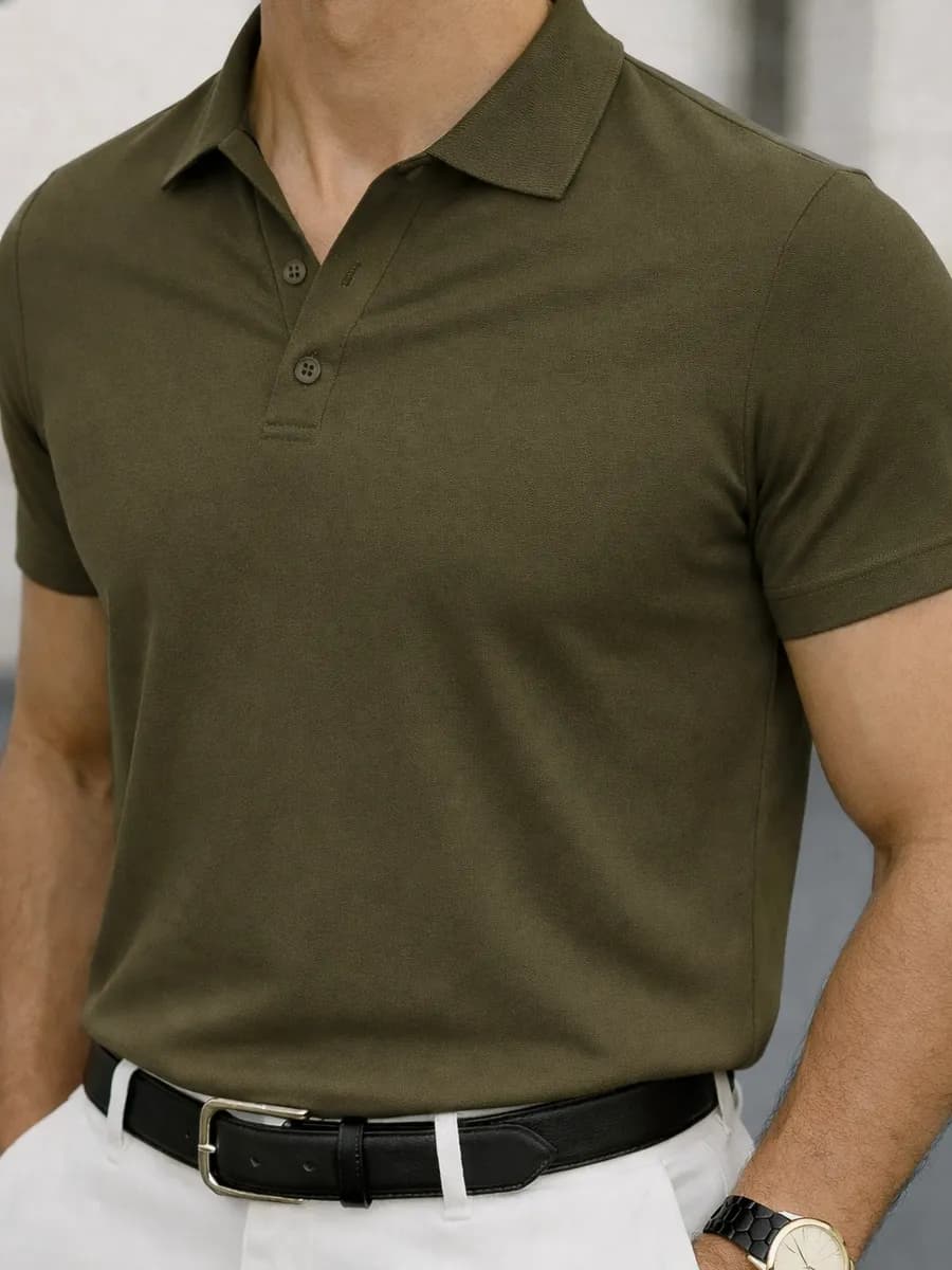 Футболка поло с коротким рукавом хлопок