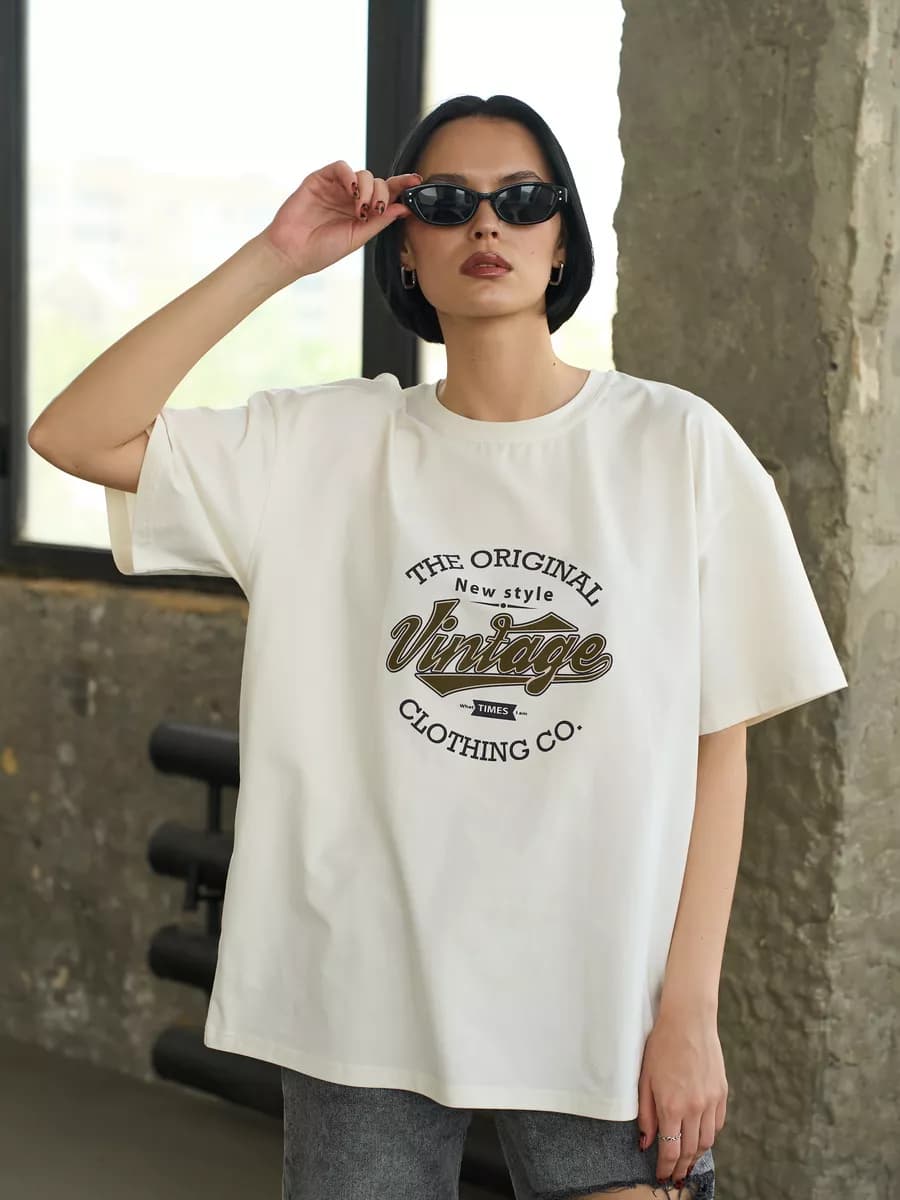 Футболка оверсайз с принтом Vintage