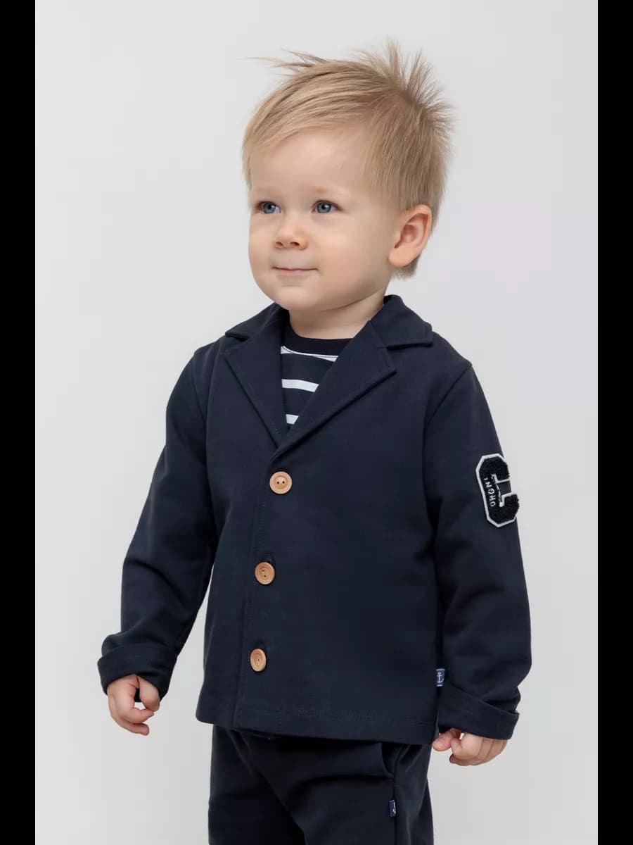 Пиджак трикотажный на пуговицах