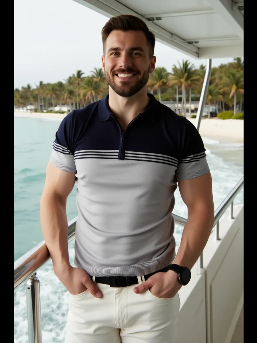 Футболка-поло с коротким рукавом