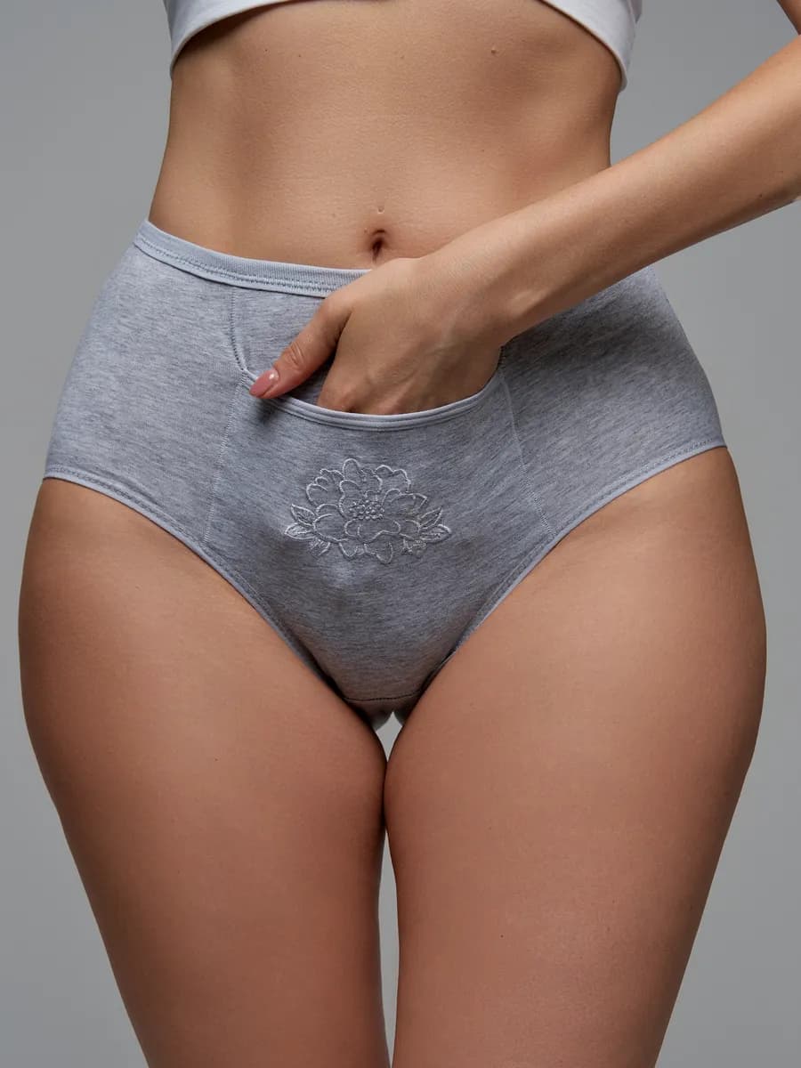 Женские трусы хлопковые с карманом