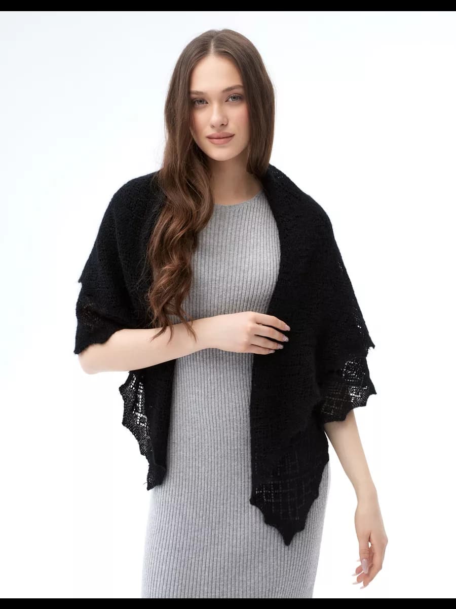 Пуховый платок женский теплый палантин шаль косынка подарок