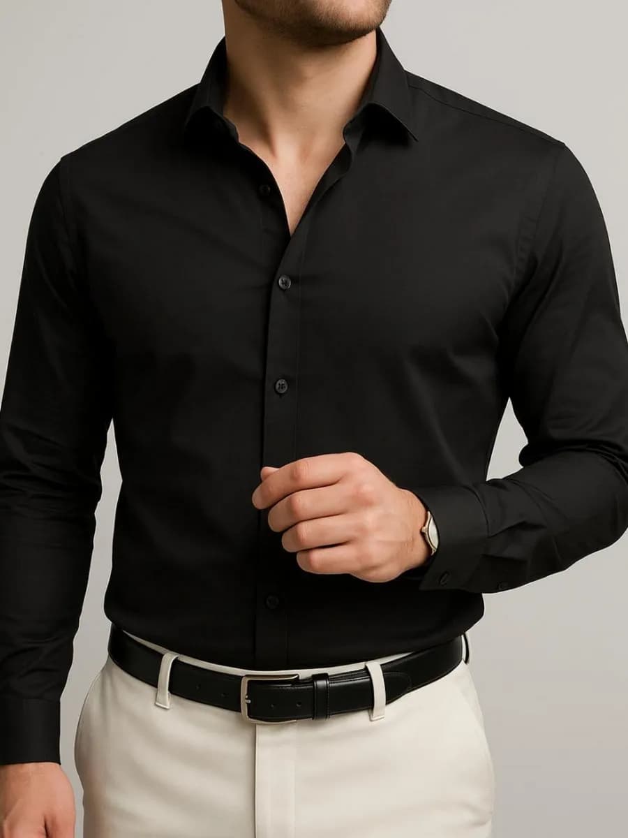 Рубашка классическая с длинным рукавом