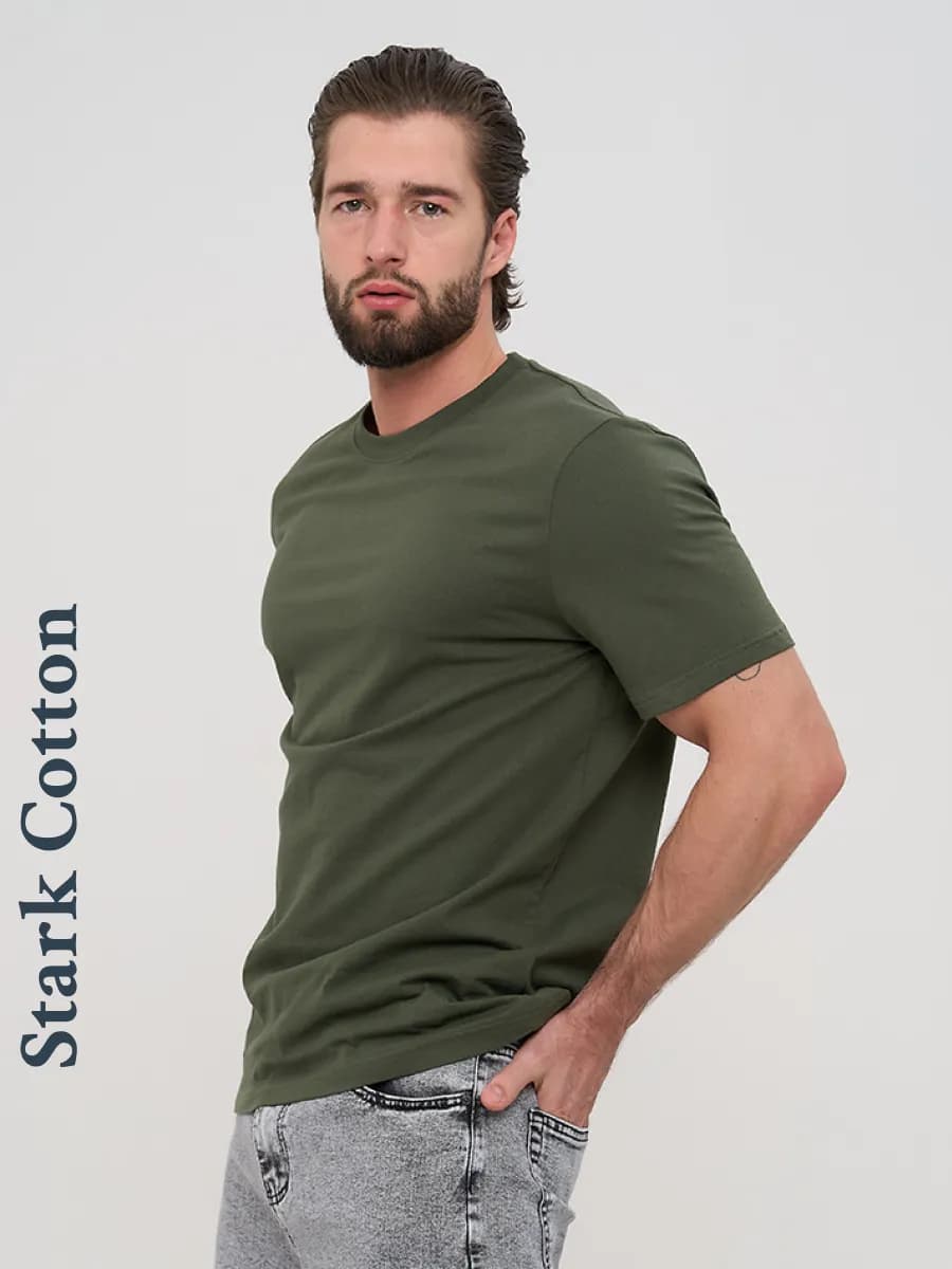 Футболка базовая хлопок однотонная