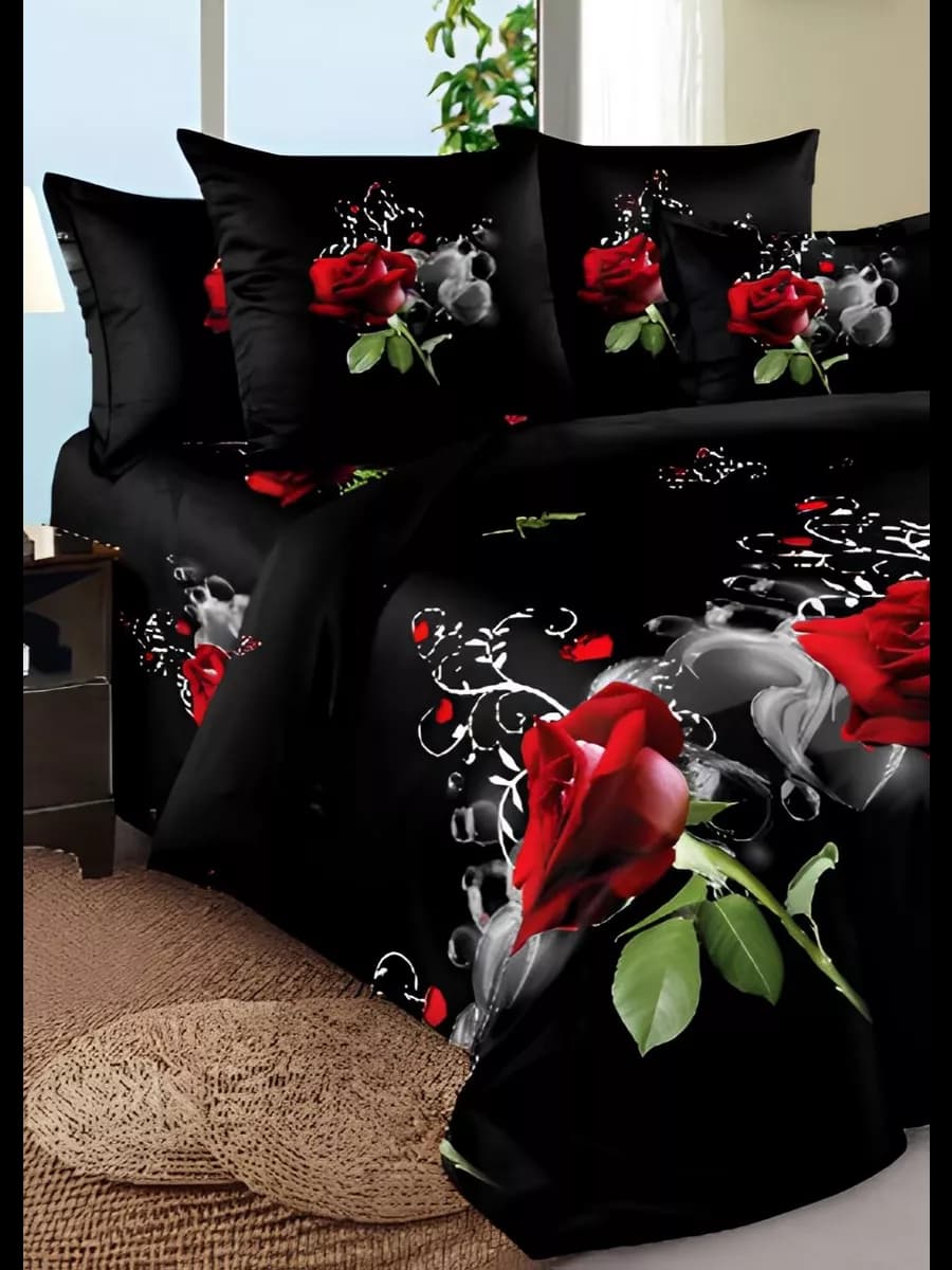 Постельное белье 2 спальное с евро простыней наволочки 70х70