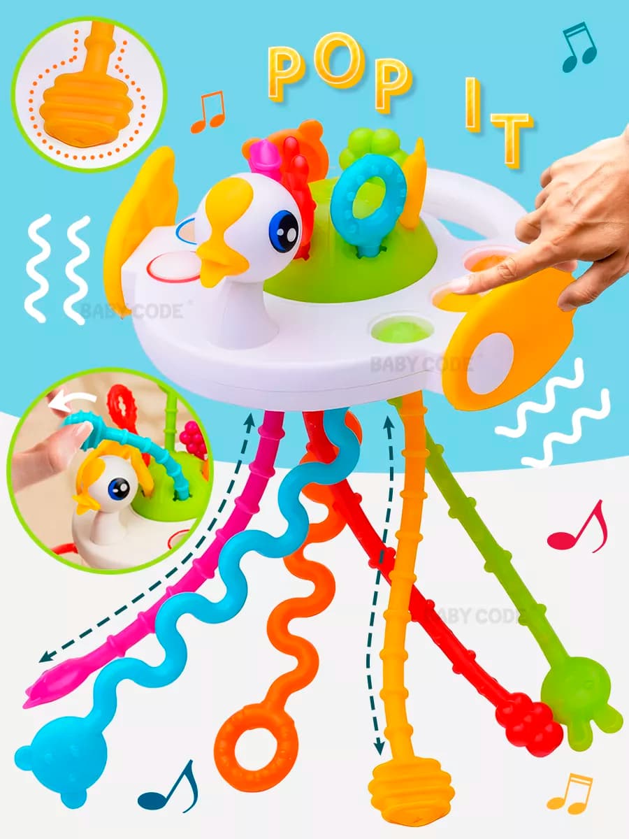 Развивающая игрушка тянучка для малышей новорожденных