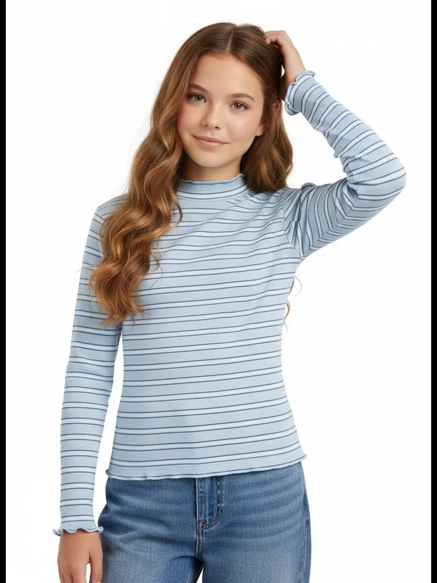 Блузка школьная нарядная в полоску