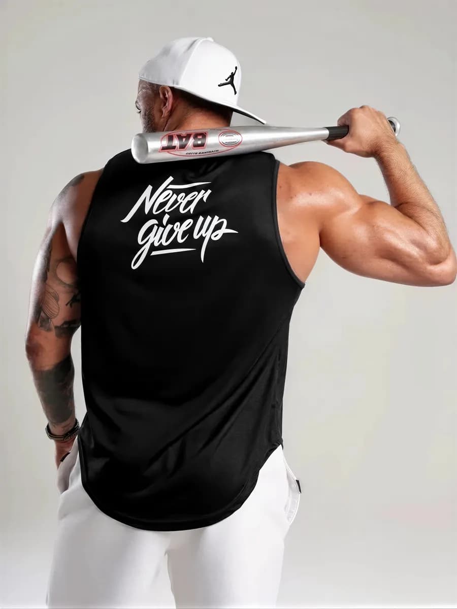 Майка спортивная для фитнеса и зала удлиненная без рукавов